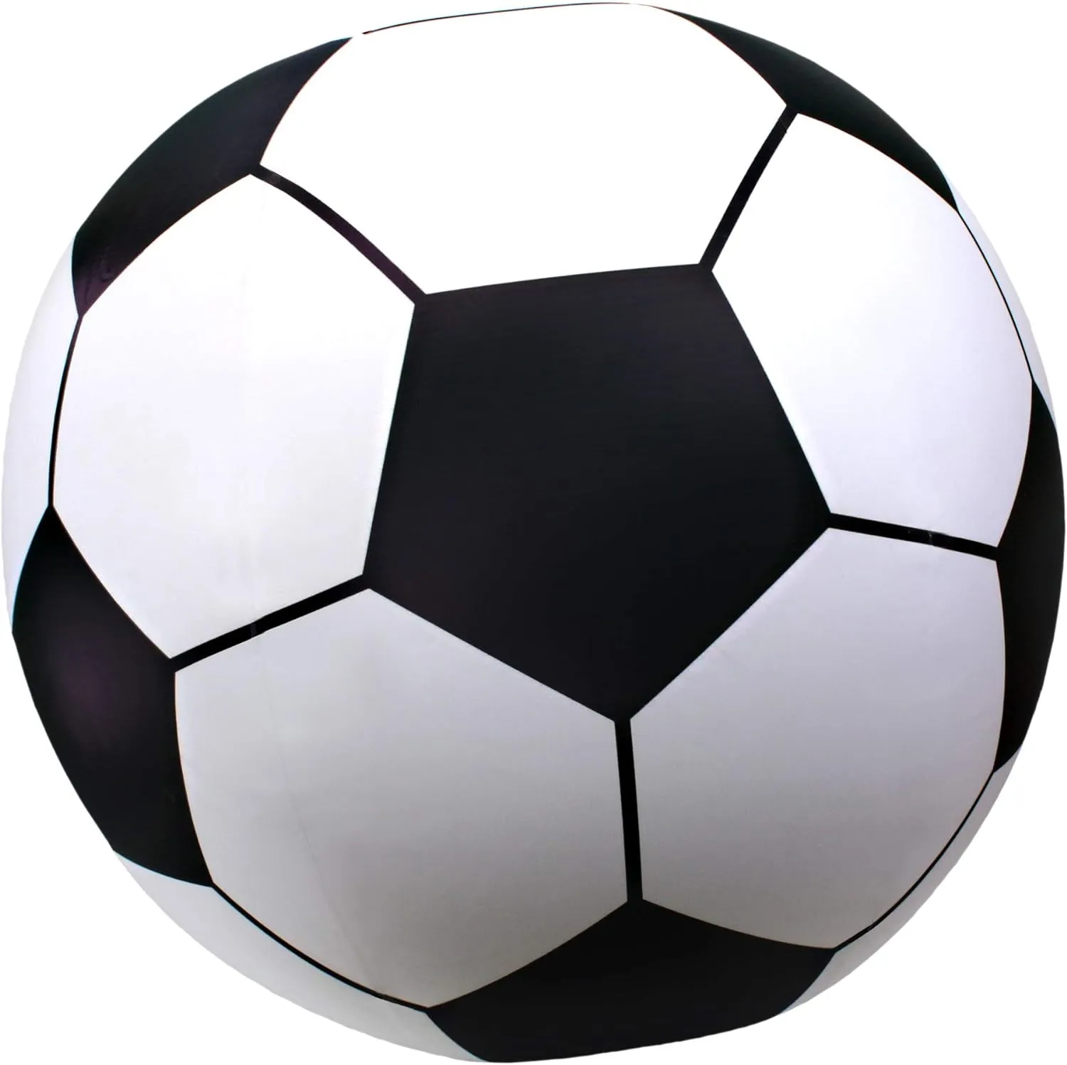 GoFloats Giant Inflatable Soccer Ball - Made From Premium Raft Grade Vinyl, Black & White 2.5 ft