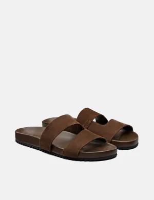Grenson Chadwick Sandal (Suede) - Cigar Brown