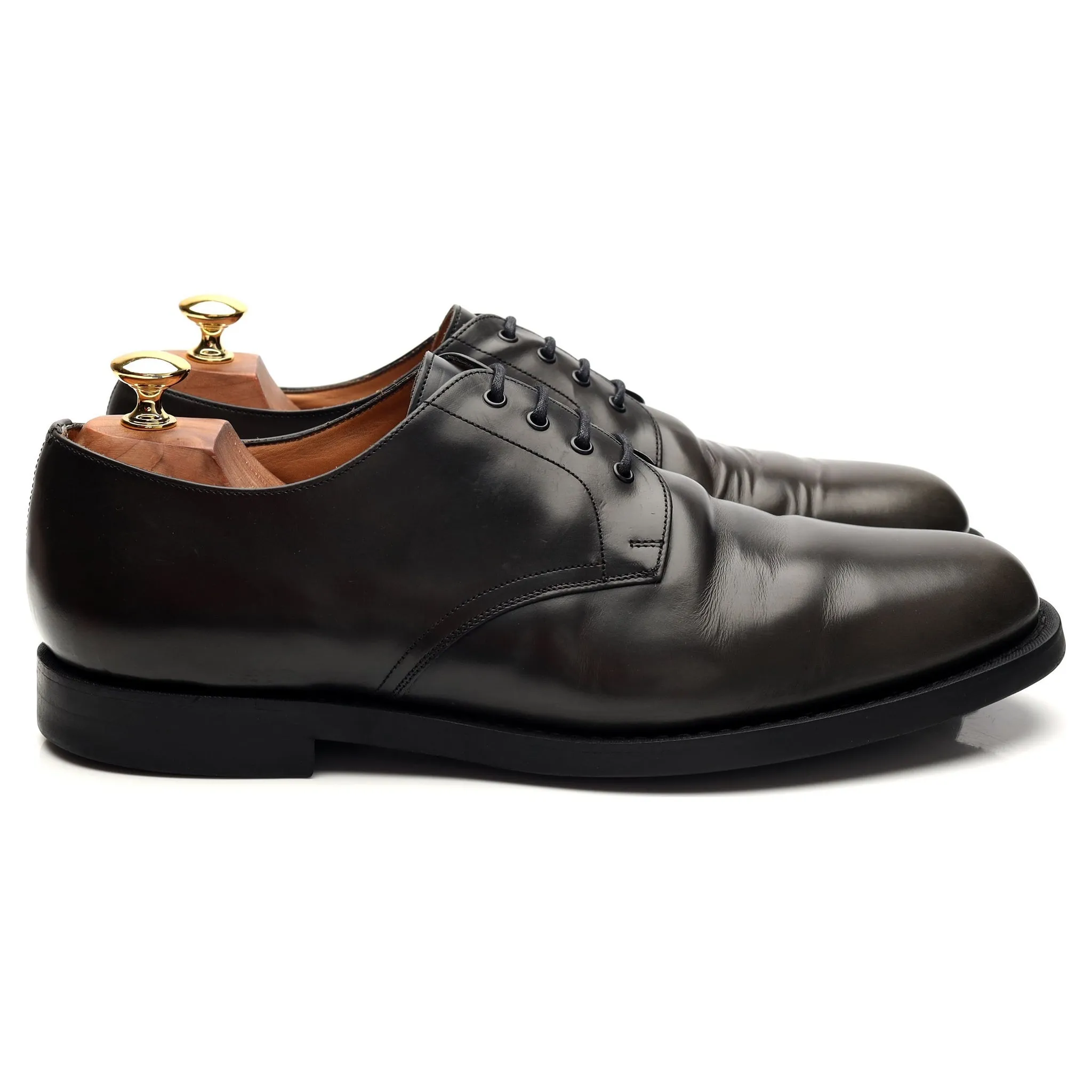 'Gresham' Dark Grey Leather Derby UK 9.5 F