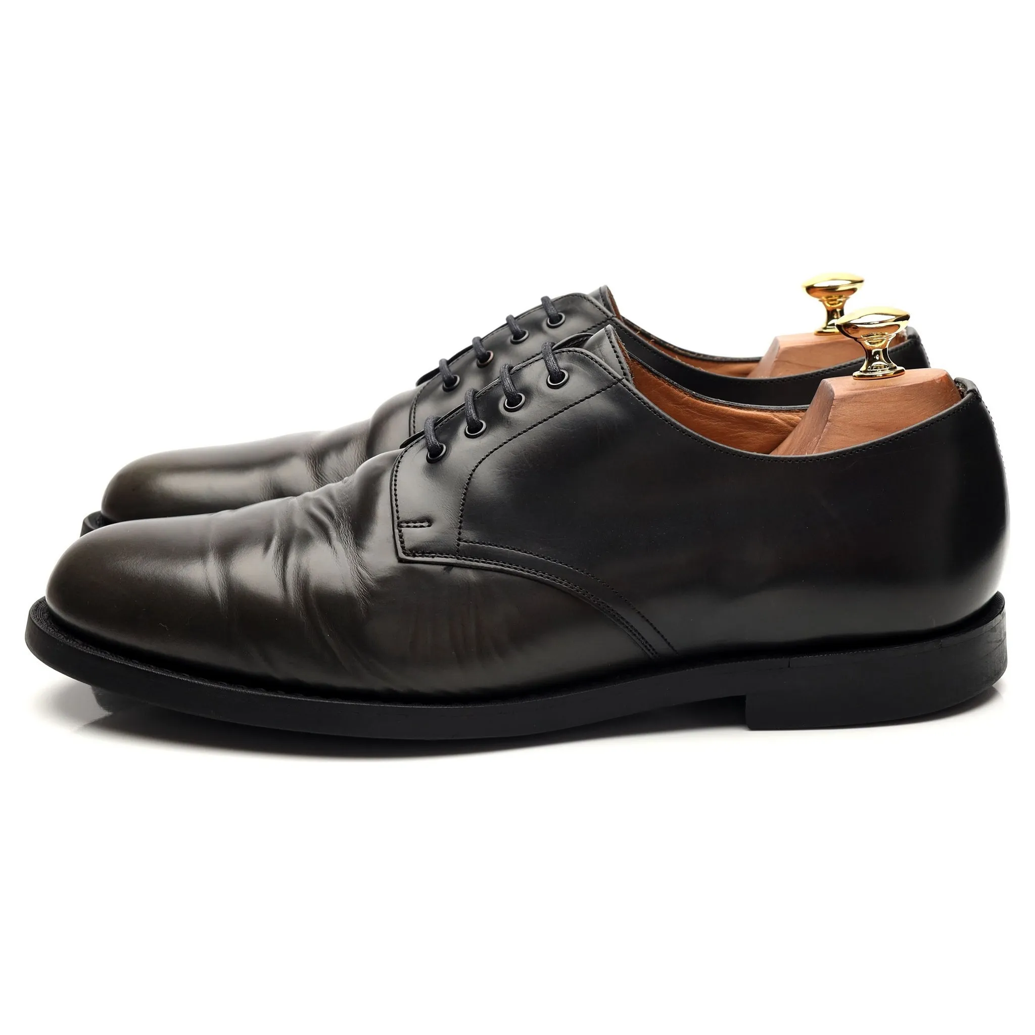'Gresham' Dark Grey Leather Derby UK 9.5 F
