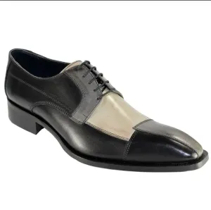 Handmade Mens Three tone Derby dress shoes, Men leather formal derby shoes