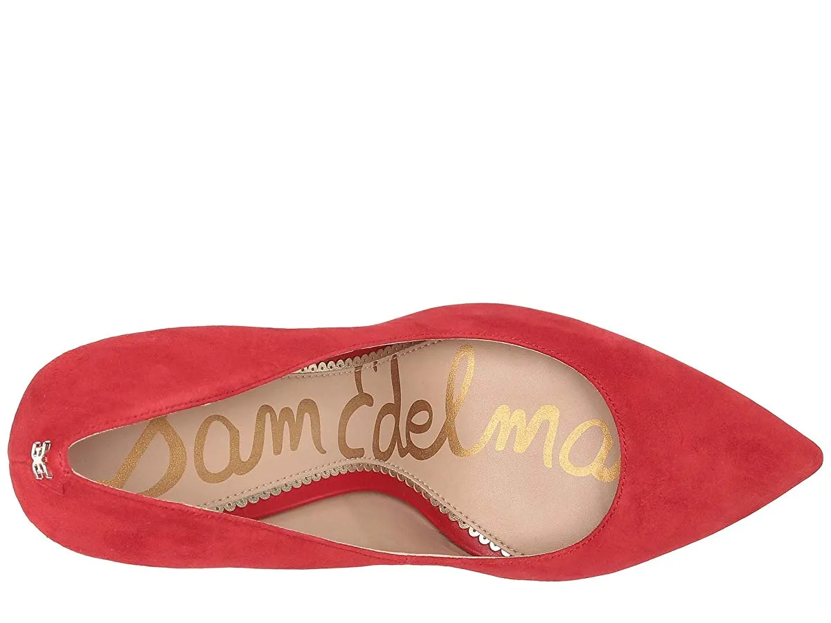 Hazel Stiletto Toe Pointy Red Edelman Minimalistic Sam Havana Discounted Pump Satin Dress