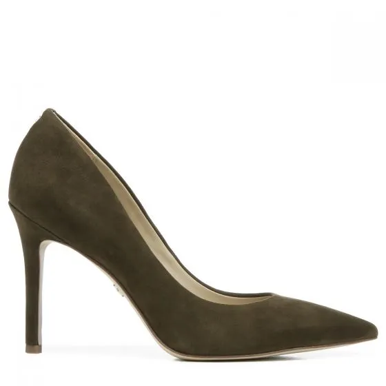 Heel Edelman Fast delivery Green Hazel Sam Best-in-class Dress Closed Military Pumps Toe Pointed Stiletto