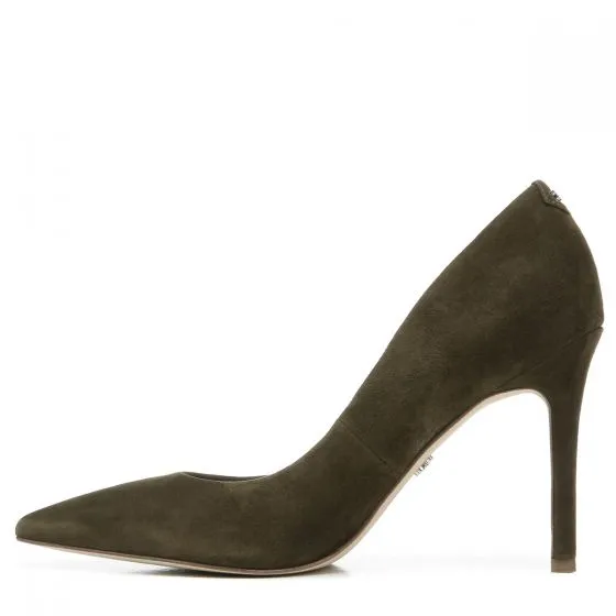 Heel Edelman Fast delivery Green Hazel Sam Best-in-class Dress Closed Military Pumps Toe Pointed Stiletto