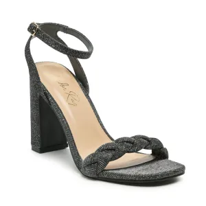 High Block Heeled Dress Shoe in Black