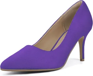IDIFU IN3 High Heels Pumps Closed Toe Heels Women's Pumps Stiletto Pointed Toe Dress Shoes Wedding Prom Bridal Work Office Bride Bridesmaid Guest Trendy Dressy Fashion Comfortable Classic Pumps Shoes