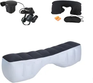 Inflatable Car Air Travel Mattress Back Seat with Pump,130×27×37 cm Car Camping Portable Sleeping Gap Pad Air Bed