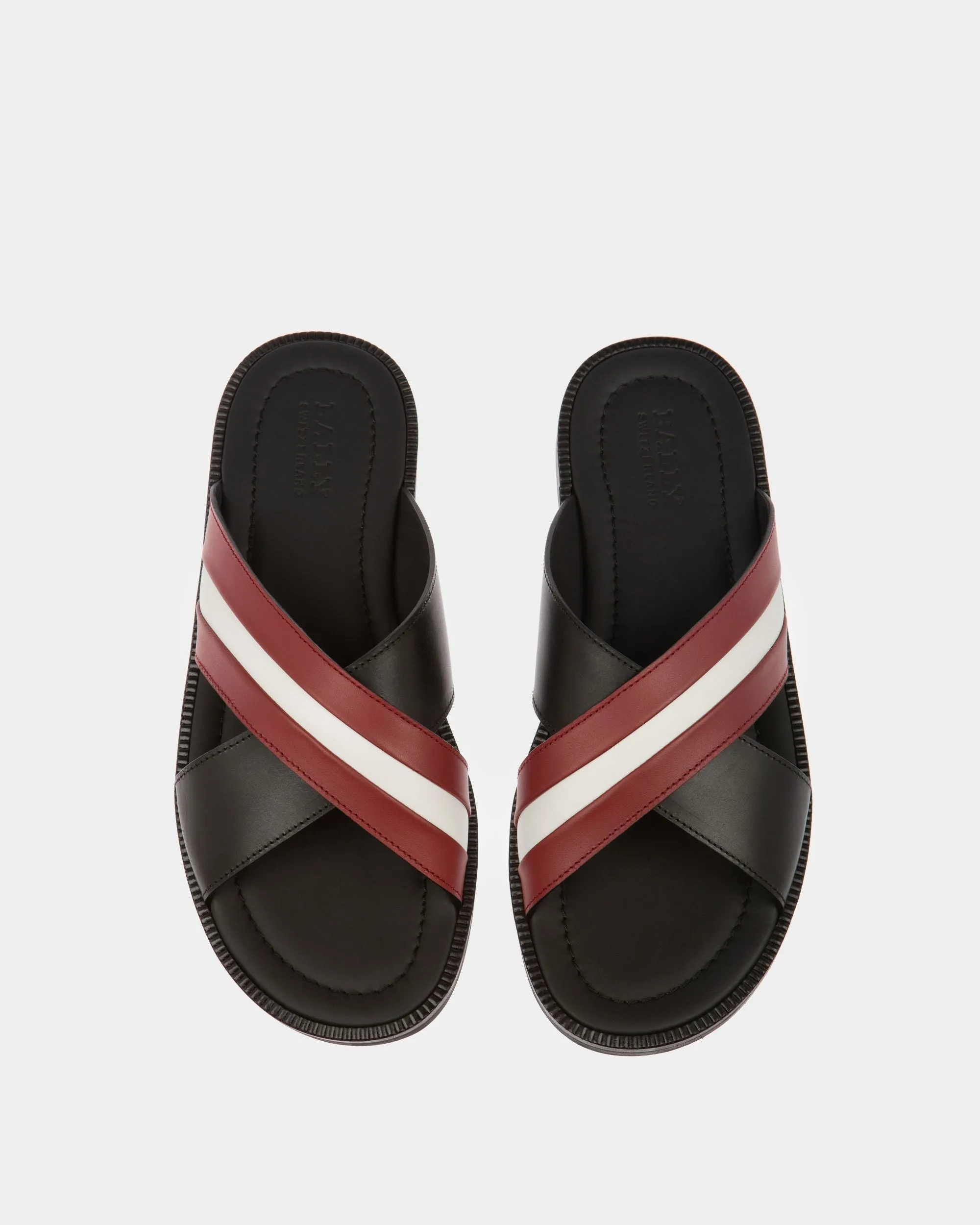 Jaabir Leather Sandals In Black