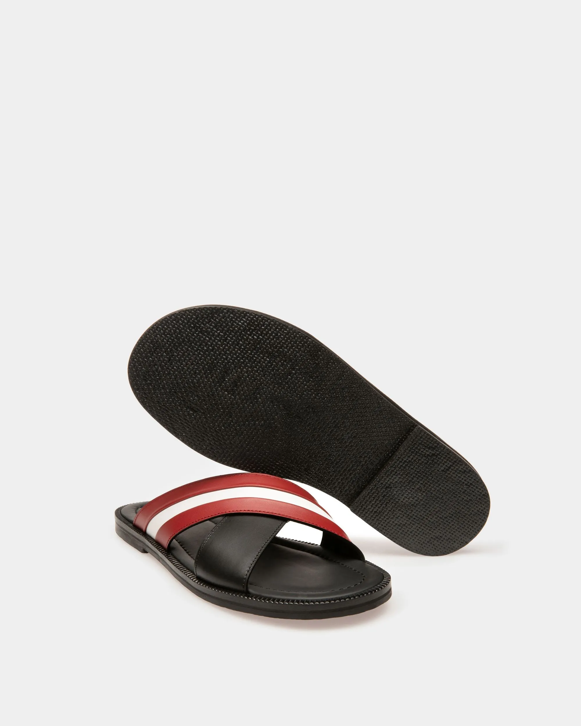 Jaabir Leather Sandals In Black