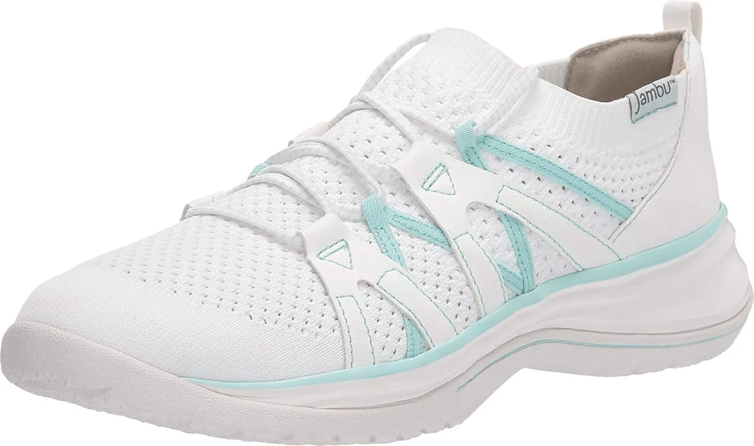 JAMBU Women's Jardin Synthetic Memory Foam Slip-On Sneaker White