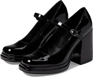 Jane Heel Block Patent Toe Olivvia Slip Handcrafted Madden Steve Classic Pumps On Black Mary Squared