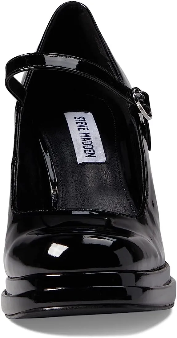 Jane Heel Block Patent Toe Olivvia Slip Handcrafted Madden Steve Classic Pumps On Black Mary Squared