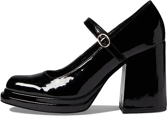 Jane Heel Block Patent Toe Olivvia Slip Handcrafted Madden Steve Classic Pumps On Black Mary Squared