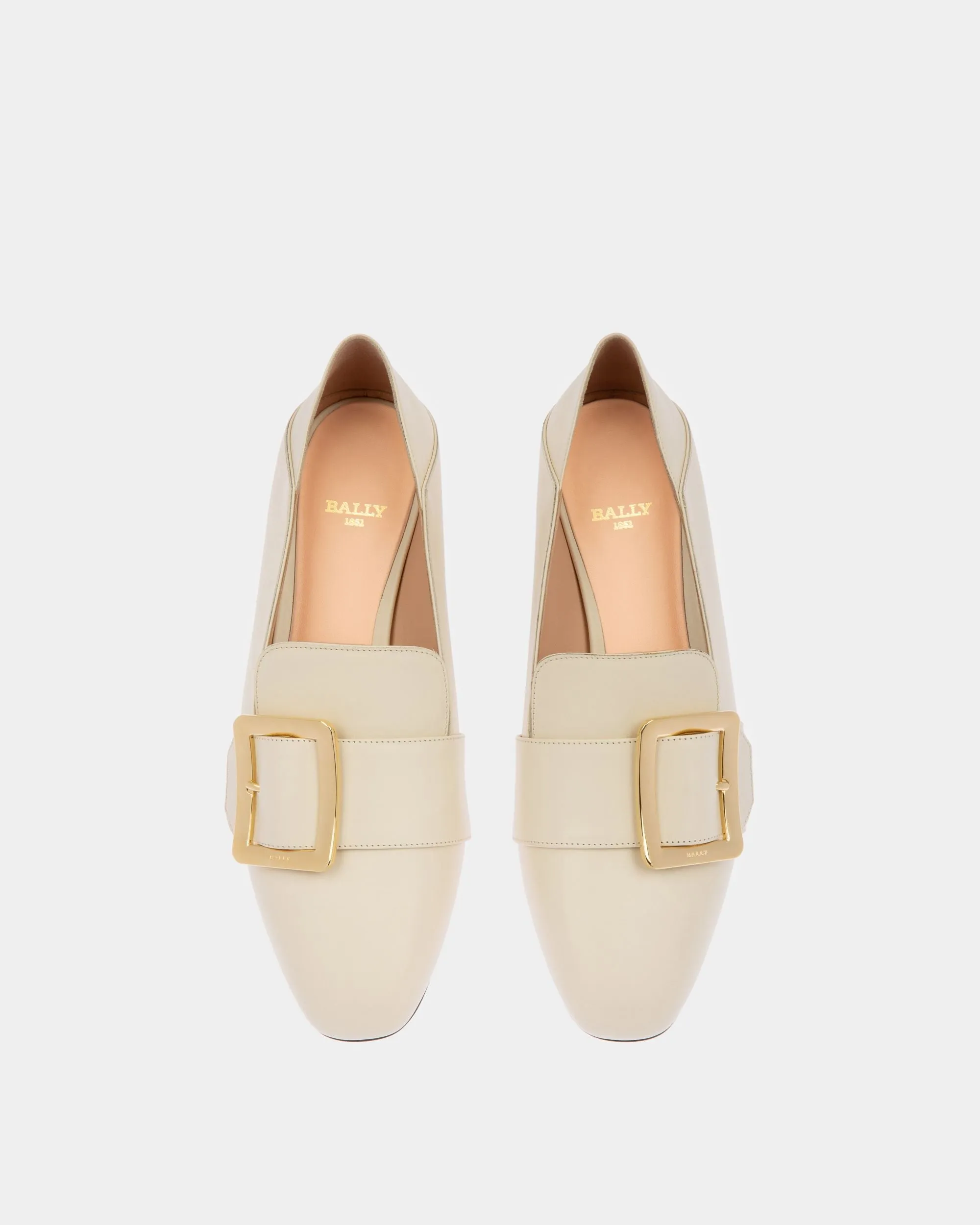 Janelle Women's Calf Leather Pump With 40Mm Heel In Bone