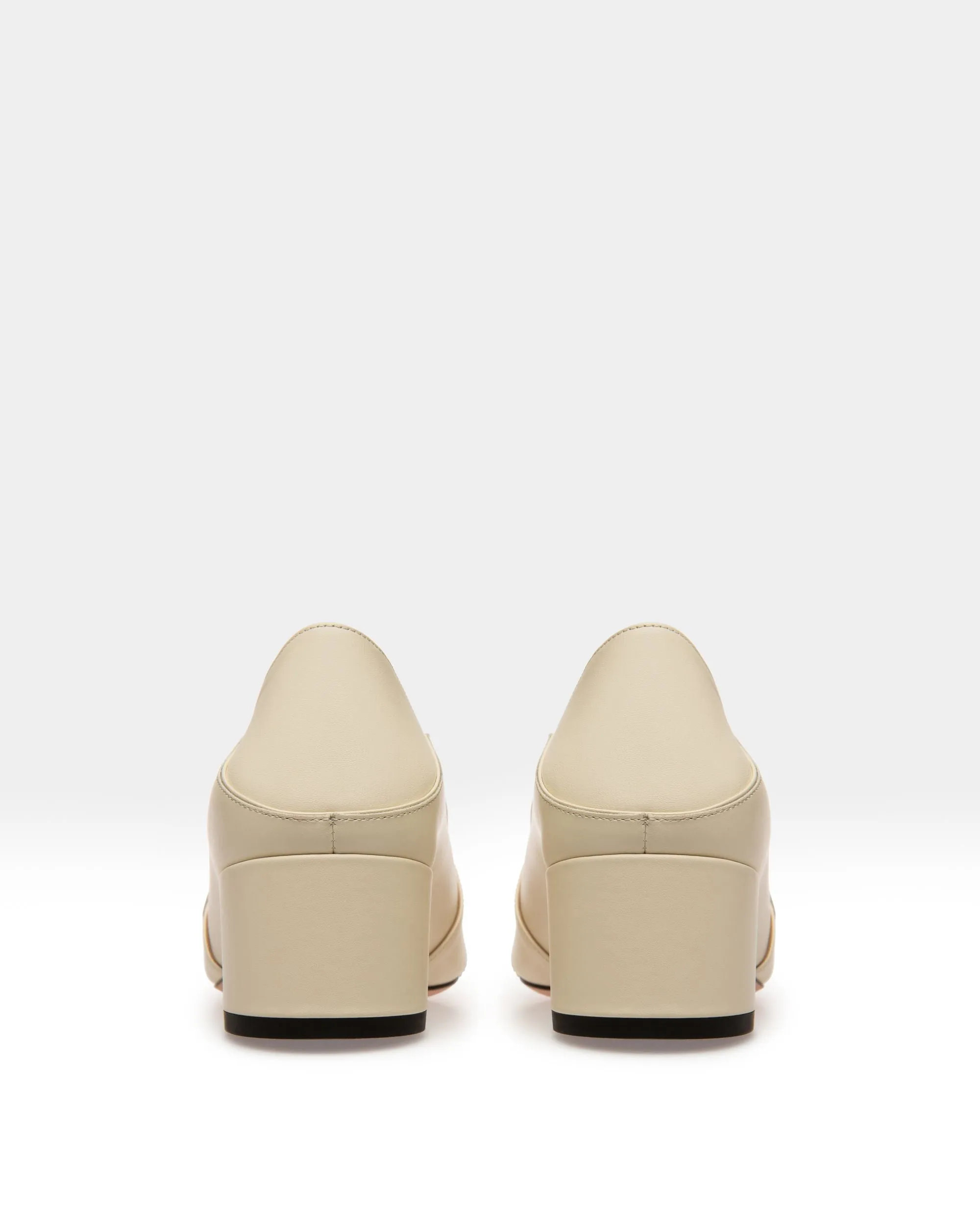 Janelle Women's Calf Leather Pump With 40Mm Heel In Bone