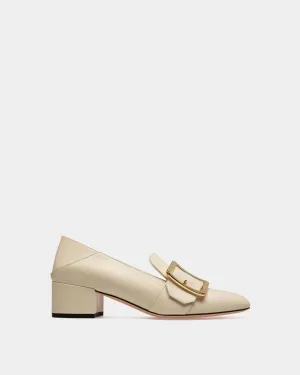 Janelle Women's Calf Leather Pump With 40Mm Heel In Bone