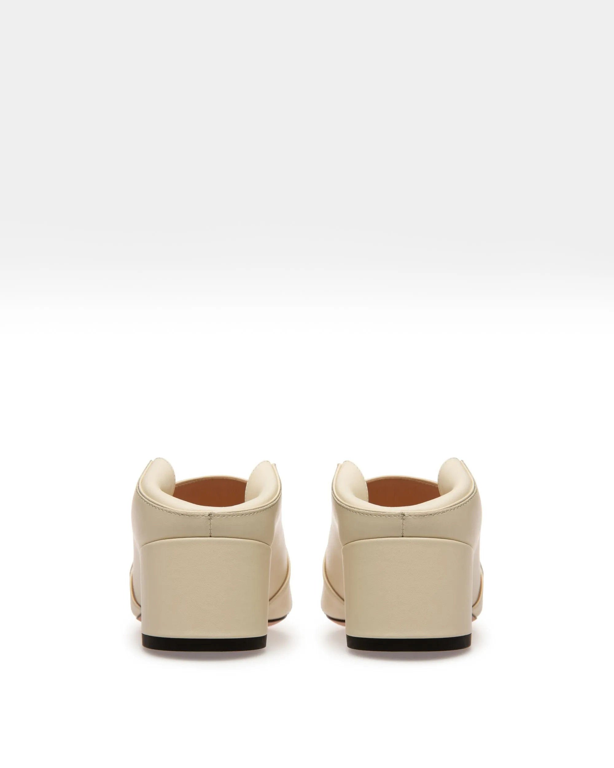 Janelle Women's Calf Leather Pump With 40Mm Heel In Bone
