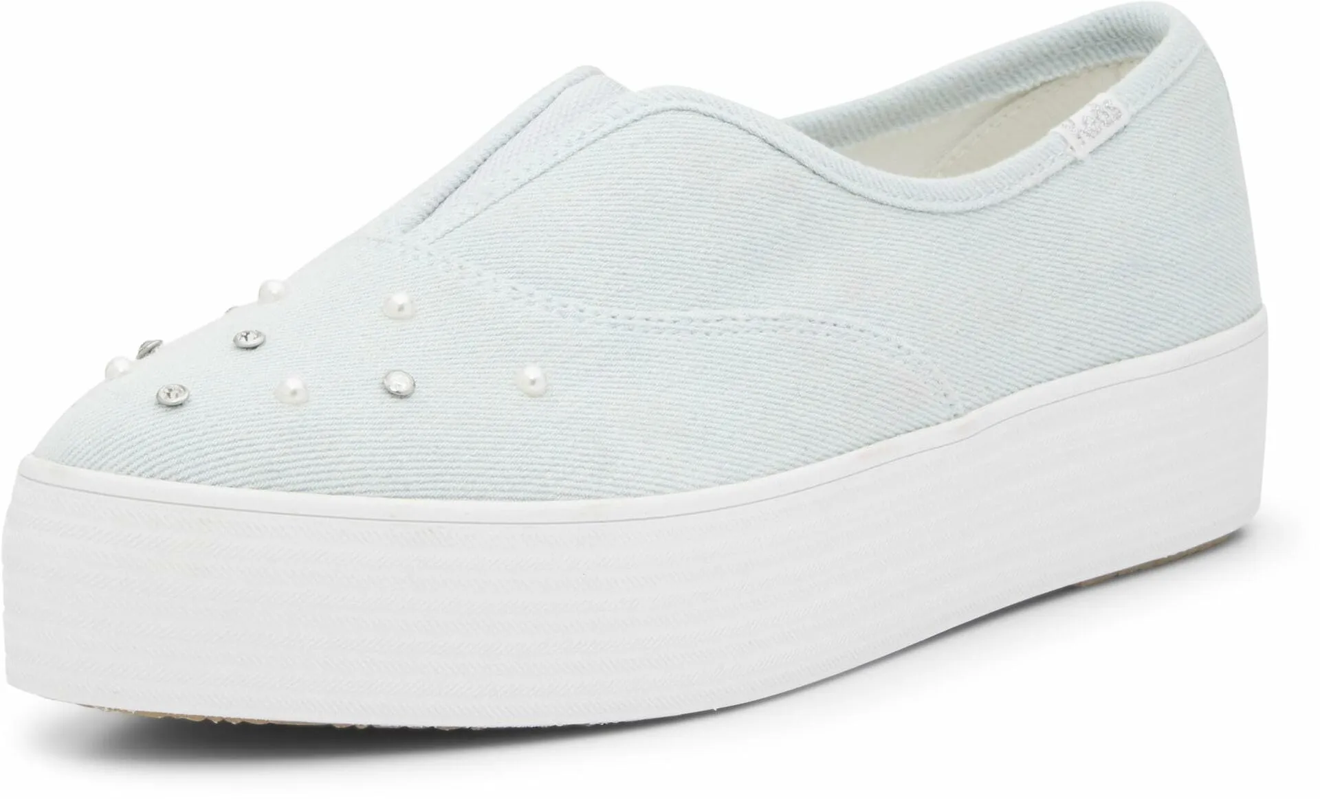Keds Women's Point Slip On Sneaker, Denim Canvas, 9 - Very Good