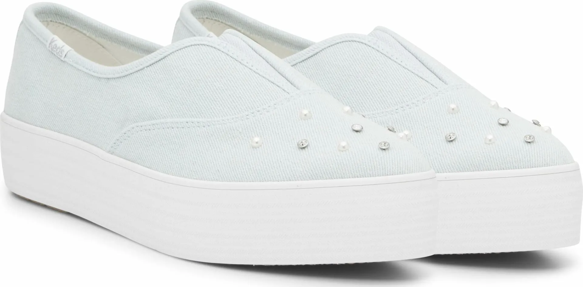 Keds Women's Point Slip On Sneaker, Denim Canvas, 9 - Very Good