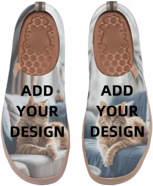 Knit Casual Flats Shoes for Women Art Painted Slip On Loafers Lightweight Travel Sneaker