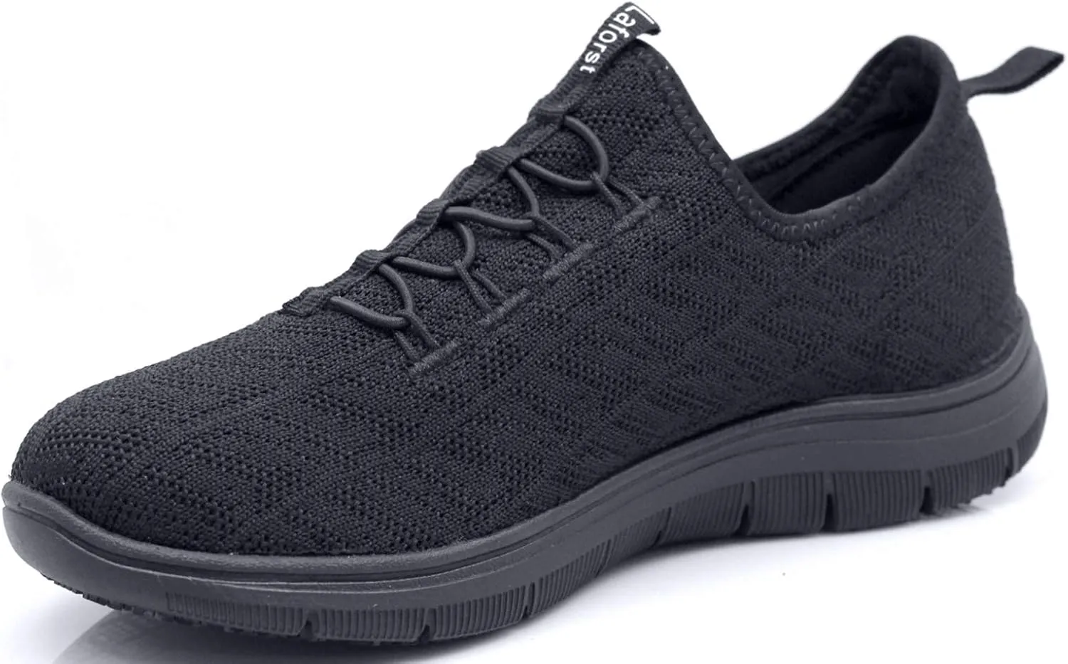 Laforst Jewel Womens Synthetic Mesh Upper Lace Up Nonslip Server Waitress Slip On Sneaker Free Socks