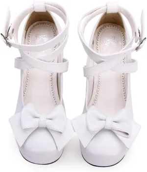 Lolita Cosplay Women's Ankle Strap Platform Pump Party Dress High Heel 8CM