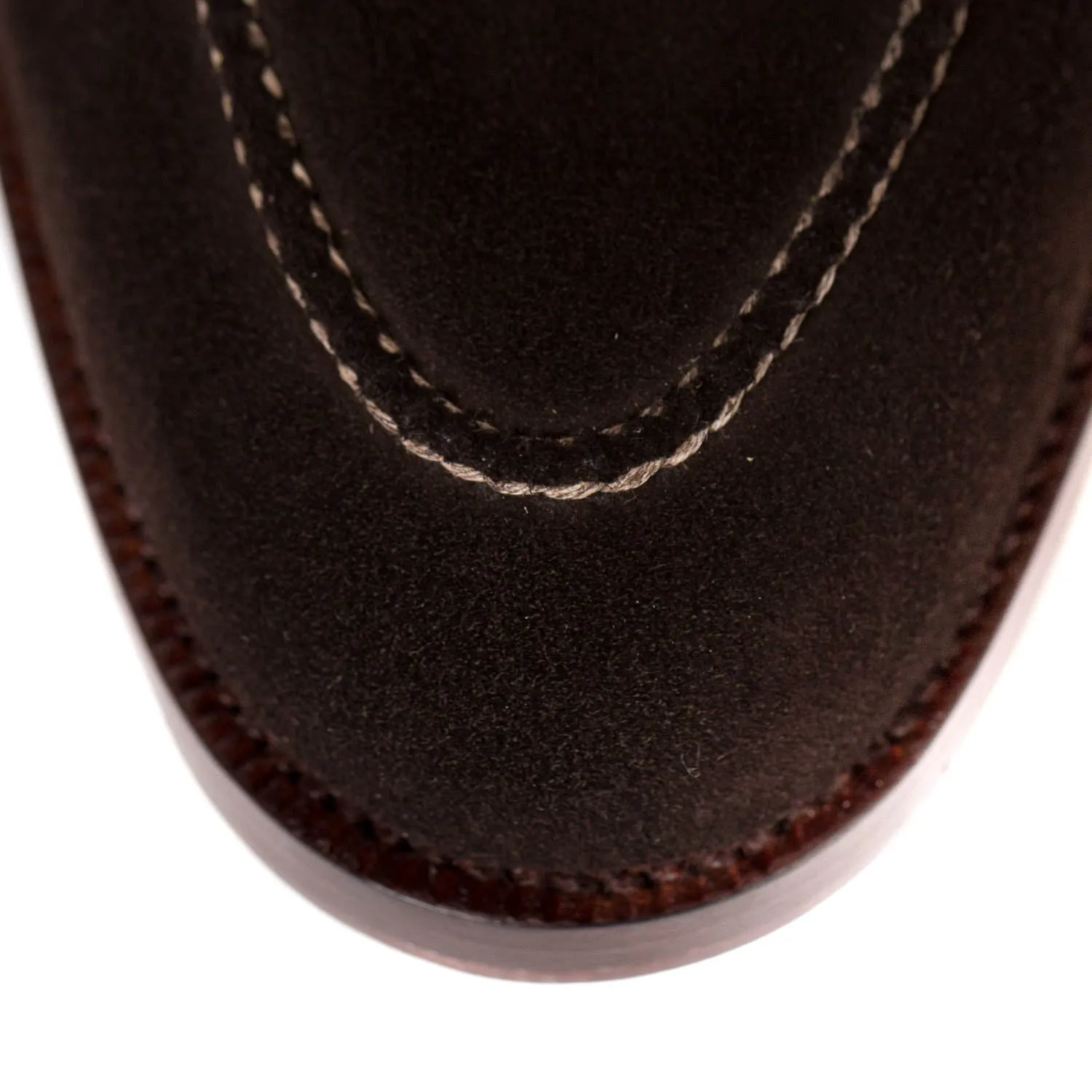 Loop-Loafer "Croc-Tassel" made of Brown Suede - purely handmade
