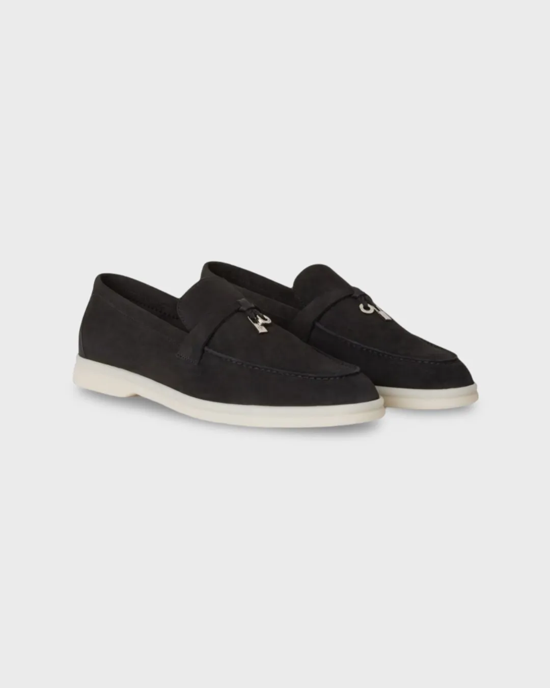Loro Piana Summer Charms Walk Loafer Caviar