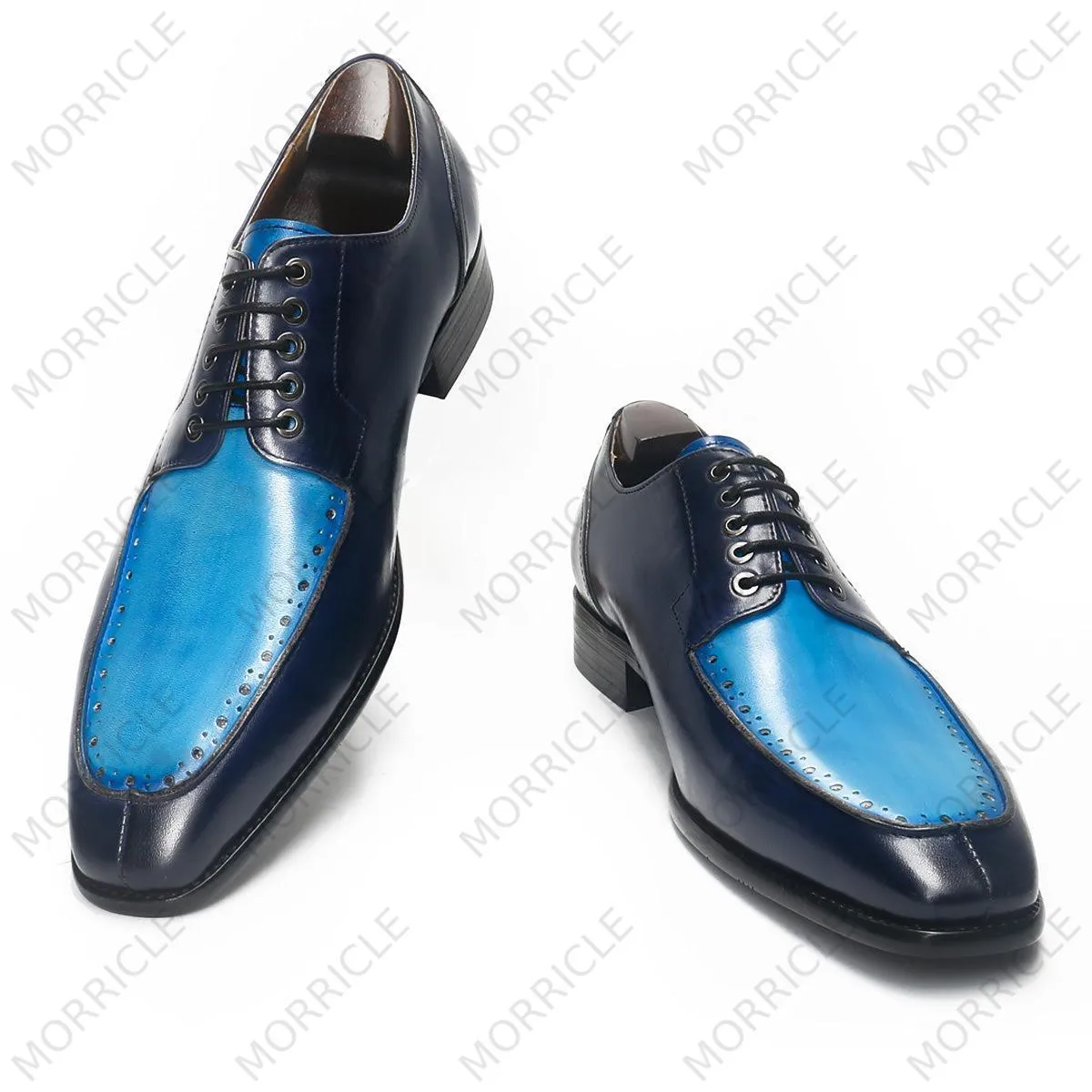 Luxury Two Tone Square Toe Derby Shoes