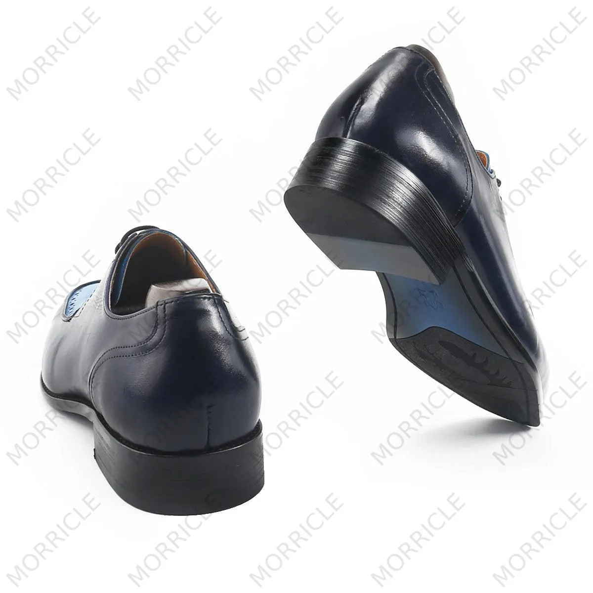 Luxury Two Tone Square Toe Derby Shoes