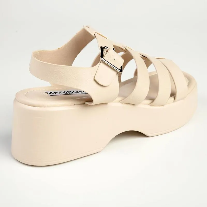 Madison Jizelle Platform Sandals - Nude