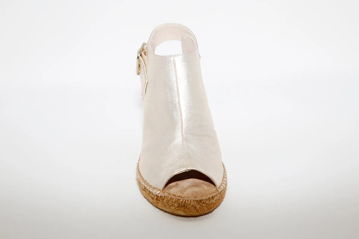 MARIAN - Gold Open Toe Wedge Sandal