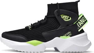 Mens Breathable Sock Shoes with Fleece Lining Lightweight Fashion Sport Basketball Boots Casual Streetwear Sneakers for Couples Winter Walking Athletic Daily Shoes