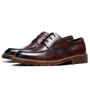 Men's Derby Shoes - Polished Leather & Slip-Resistant Sole