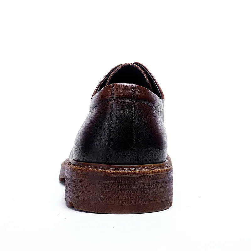 Men's Derby Shoes - Polished Leather & Slip-Resistant Sole