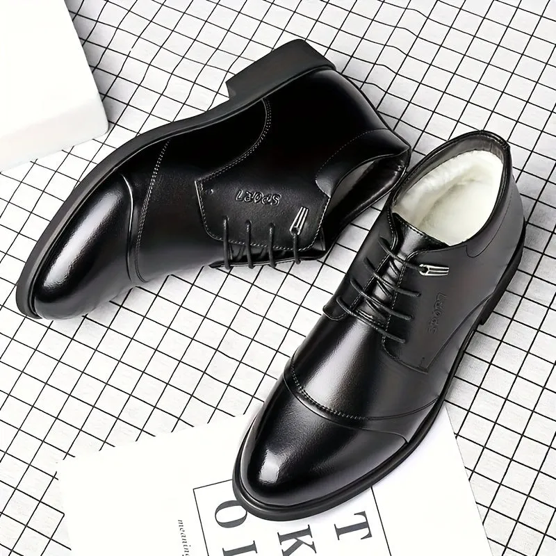 Mens Faux Fur Lined Derby Boots  Formal  Casual
