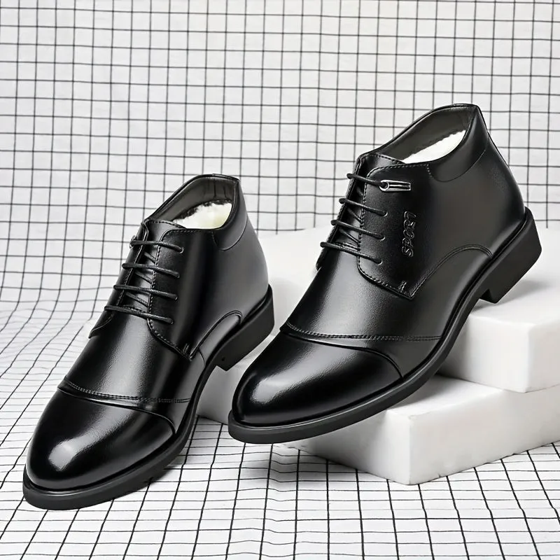 Mens Faux Fur Lined Derby Boots  Formal  Casual