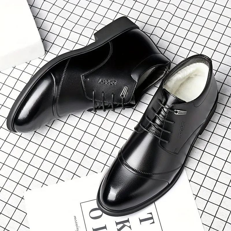 Mens Faux Fur Lined Derby Boots  Formal  Casual
