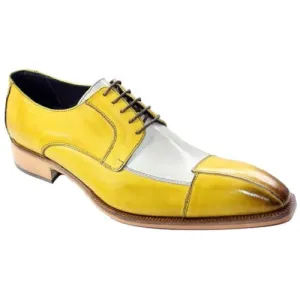 Men's Two Tone Leather Derby Dress Shoes
