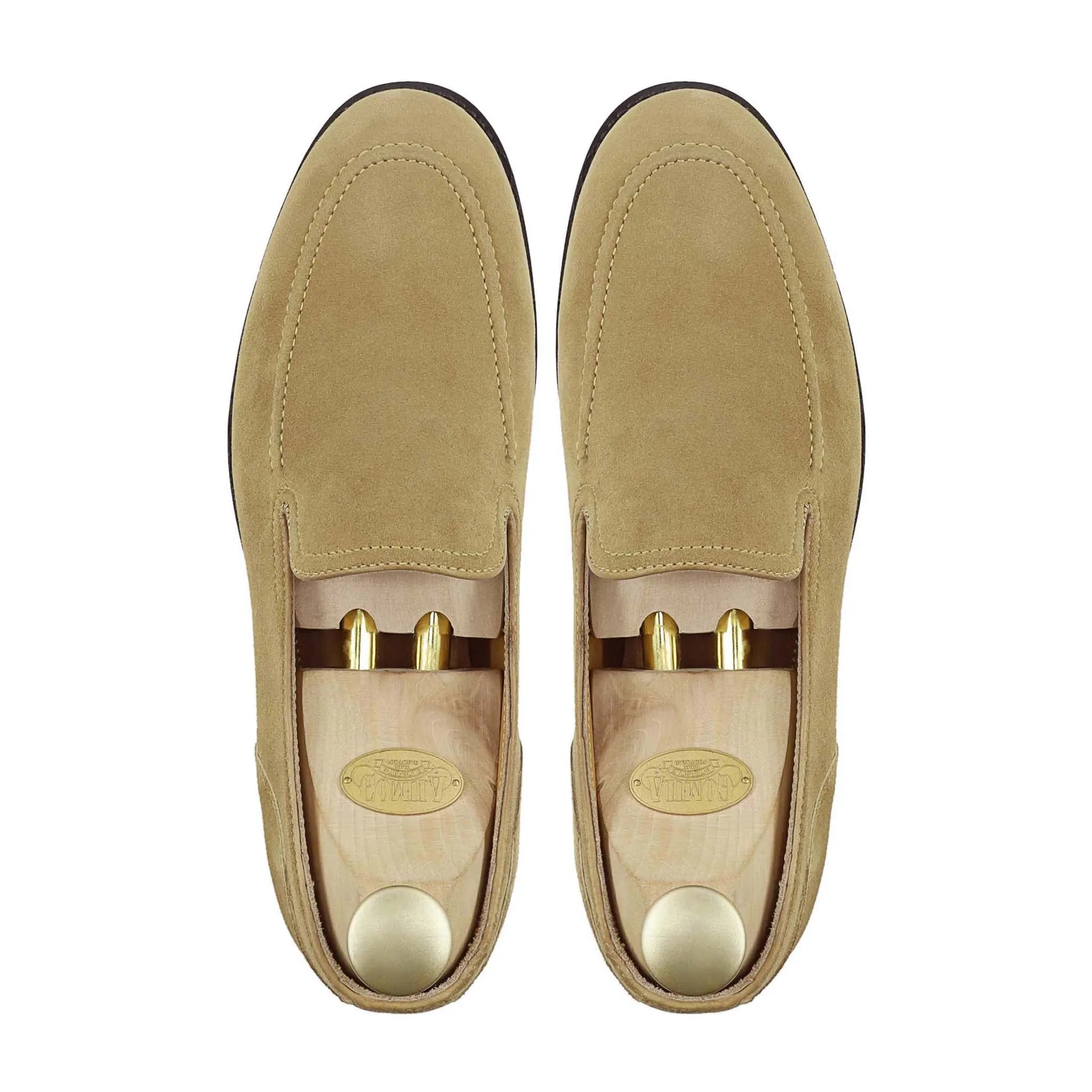 Monaka - Men's Camel Kid Suede Loafer