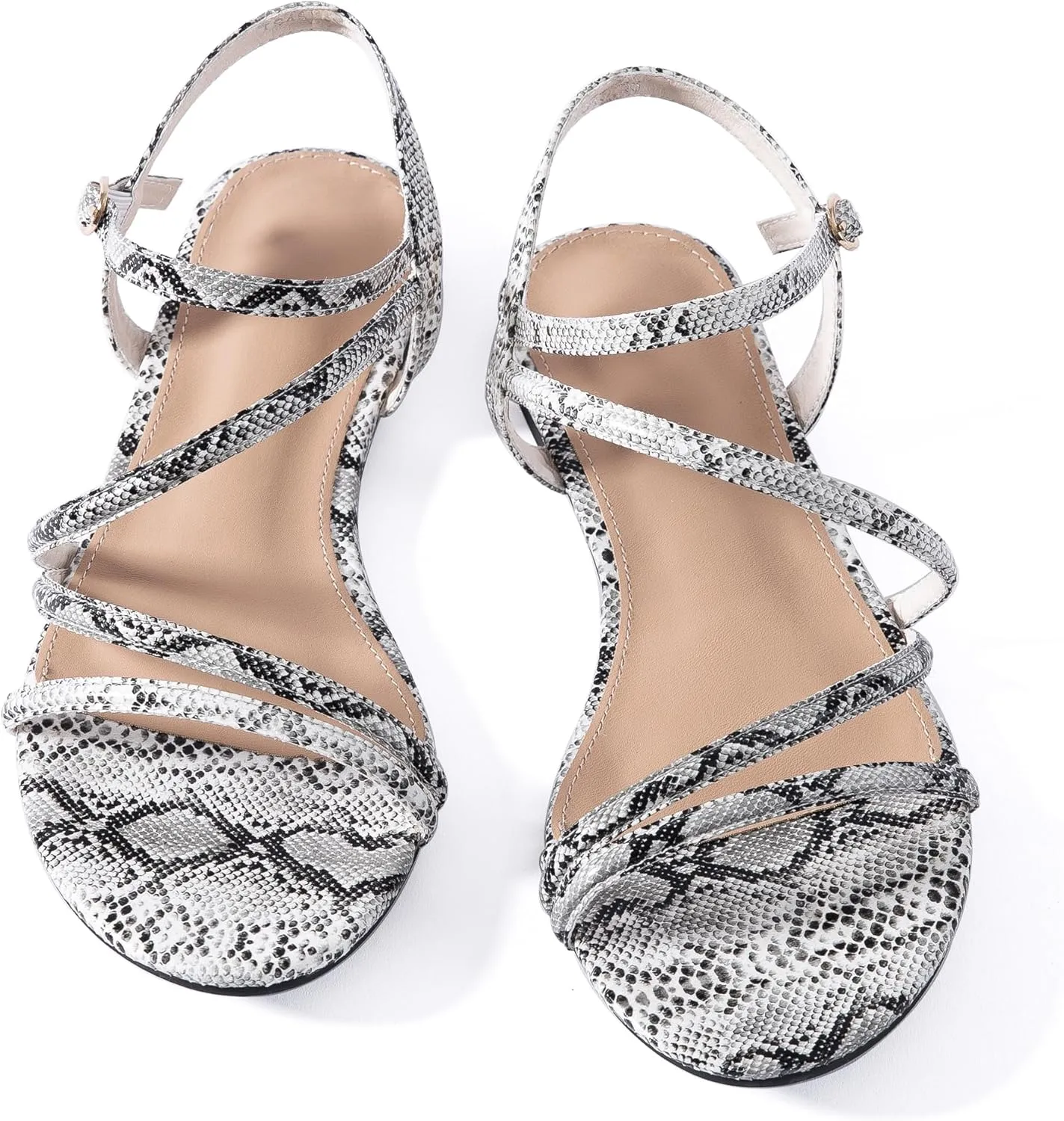 Mtzyoa Women Flat Sandals Dressy Strappy Gladiator Summer Ankle Strap Nude Open Toe Comfortable Wedding Casual Leather Ladies Party Trendy Vacation