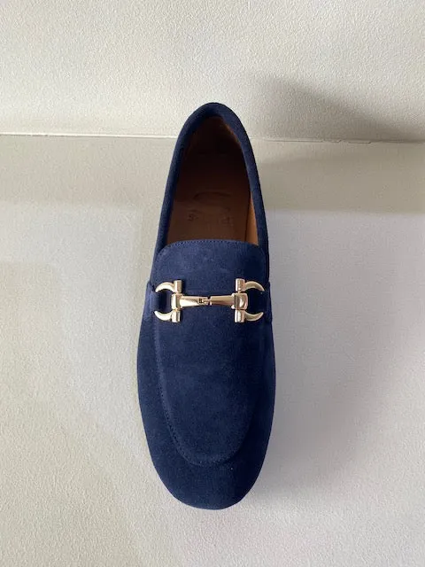 Navy Suede Loafer