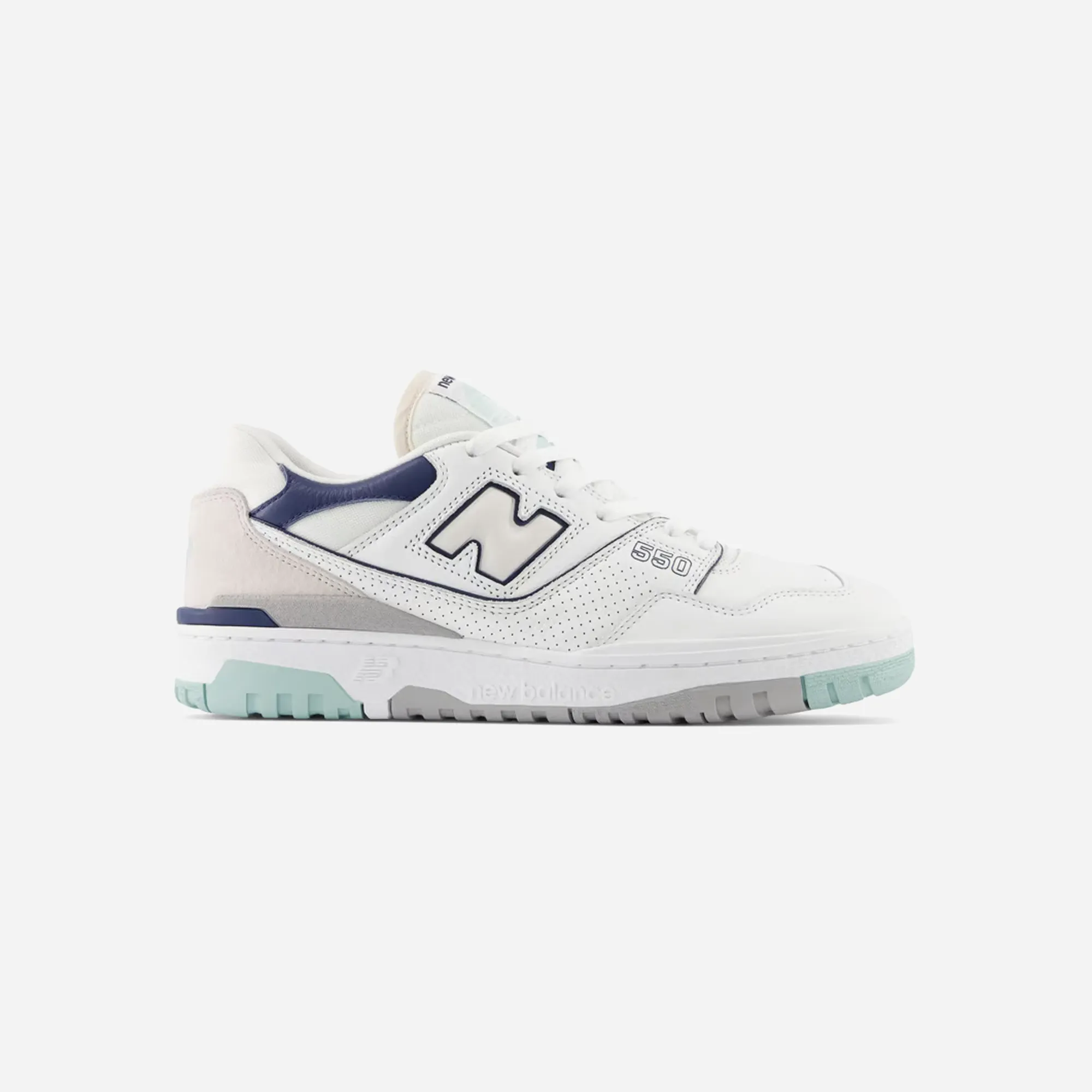 New Balance 550 White Winter Fog Navy
