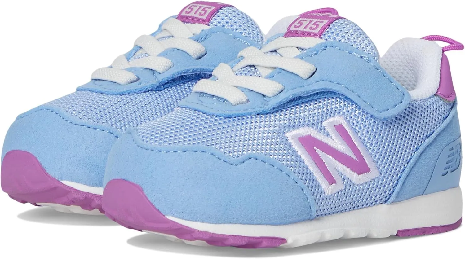 New Balance Kids 515 V1 New-b Hook and Loop Sneaker, Electric Sky/Passion Fruit, 8.5 X-Wide US Unisex Toddler