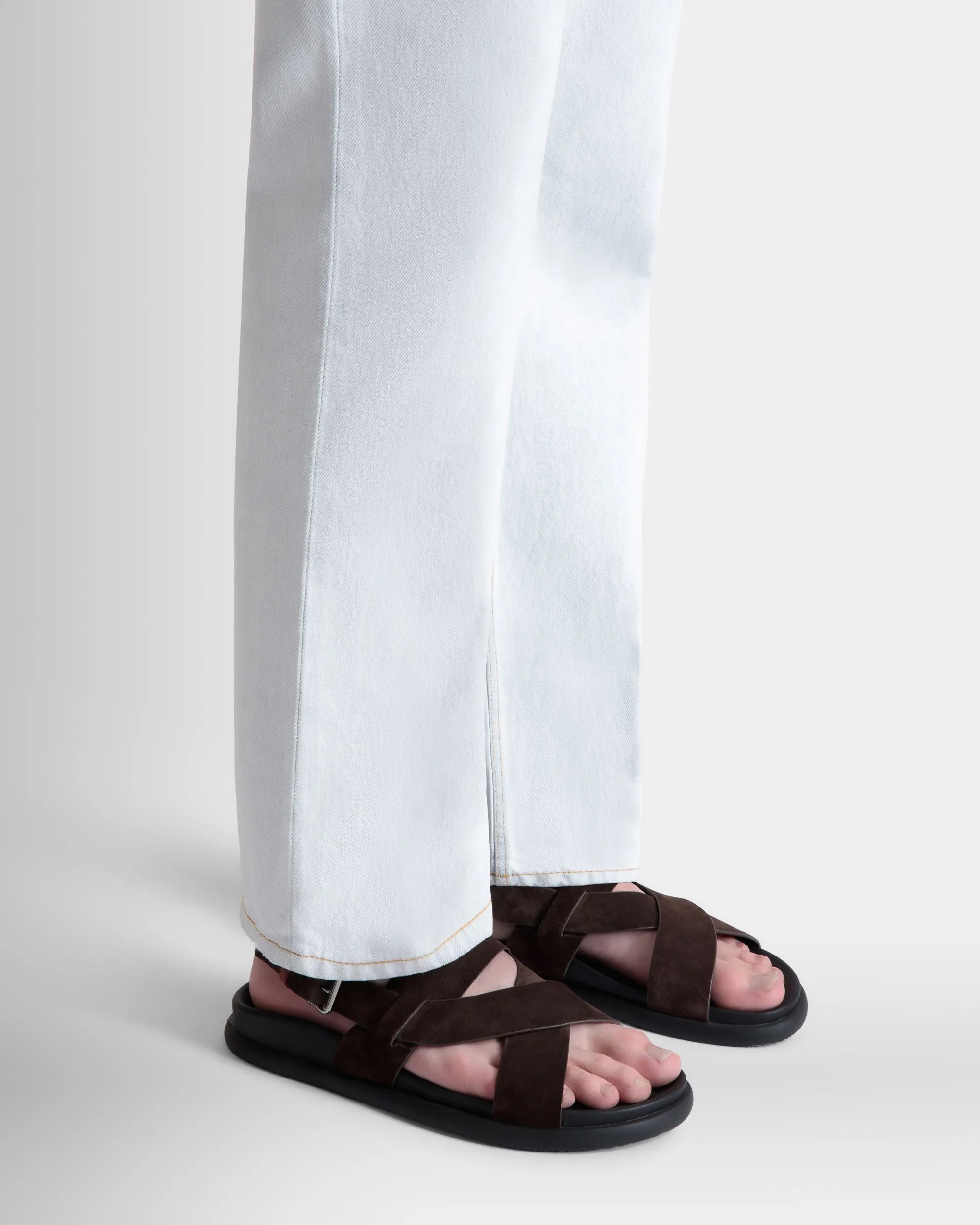Newport Sandal in Ebano Suede