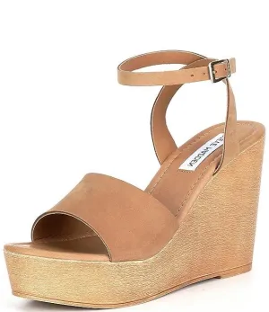 Open Welsh Nubuck Steve Ankle Sandal Wedge Trending sale Unique selection Madden Camel Platform Toe Strap