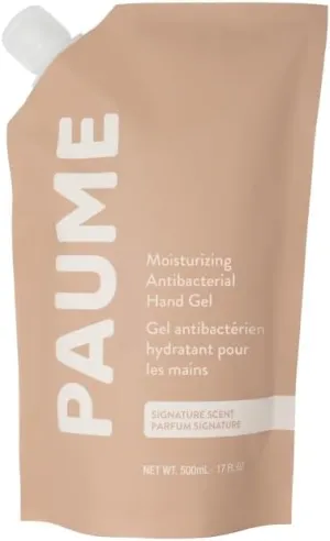 PAUME Moisturizing Antibacterial Sanitizer Hand Gel, 17 Fl Oz, Silicone & Paraben Free, No Artificial Fragrances & Vegan, Long-Lasting Hydration