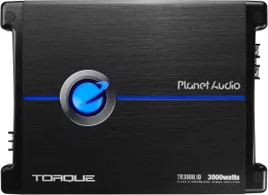 Planet Audio TR3000.1D Class D Monoblock Car Amplifier - 3000 High Output, 1 Ohm, Low Level Inputs, Low Pass Crossover, Hook Up to Subwoofer for Bass