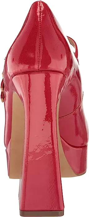 Platform Heel Helpful Darena Jessica Flawless Block Sandal High Richest Simpson Buckle Red Straps