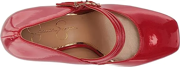 Platform Heel Helpful Darena Jessica Flawless Block Sandal High Richest Simpson Buckle Red Straps